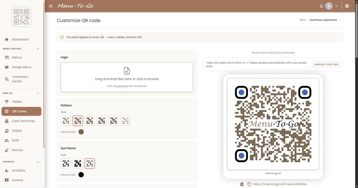 QR-Codes-Seite: Code gestalten und als PNG oder SVG herunterladen